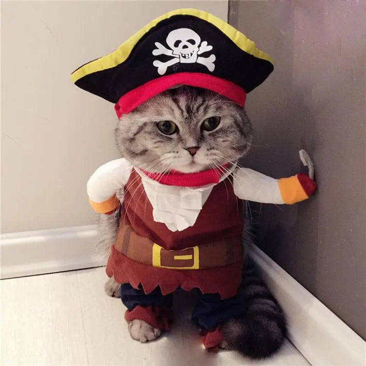 Funny Clothes Small Dog Pirate Pet Costume