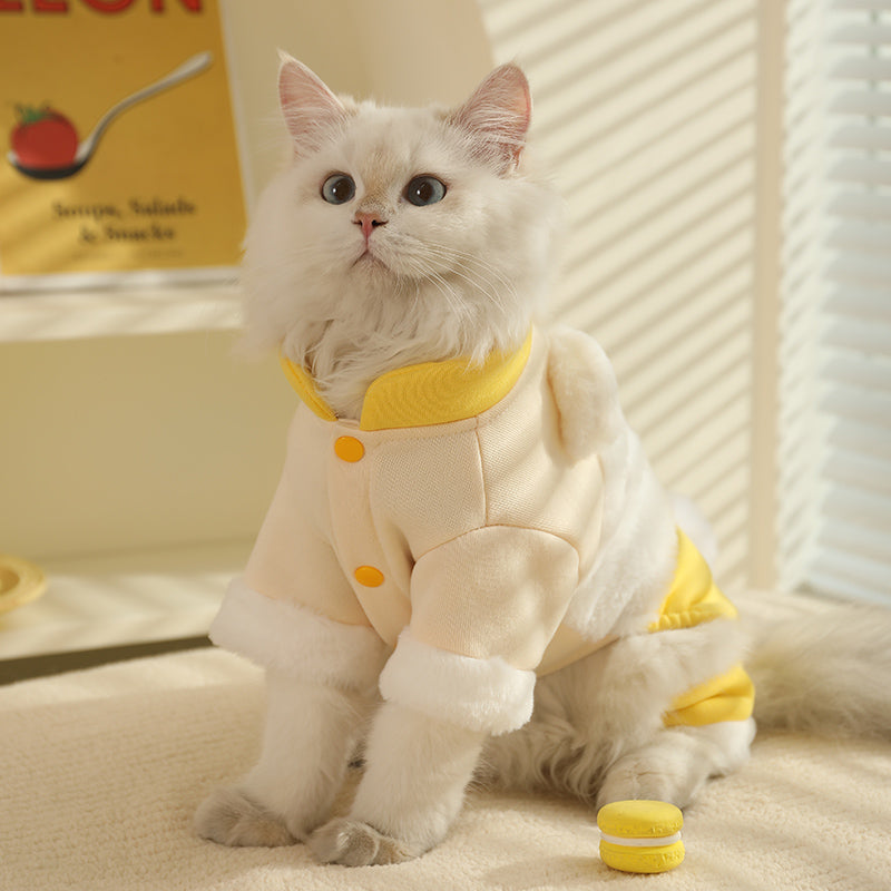 Cat Clothes Pet Four-Legged Clothes Fall and Winter Heattech Anti-Lint Jiafei into Cat Kittens Four-Legged Clothes Winter Clothes