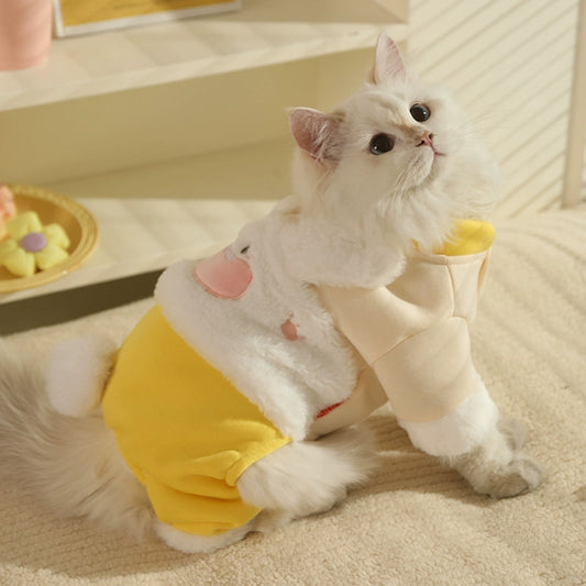 Cat Clothes Pet Four-Legged Clothes Fall and Winter Heattech Anti-Lint Jiafei into Cat Kittens Four-Legged Clothes Winter Clothes