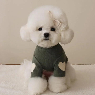 Adorable Warm Hoodie for Pets - Love Bear Design dark Blue