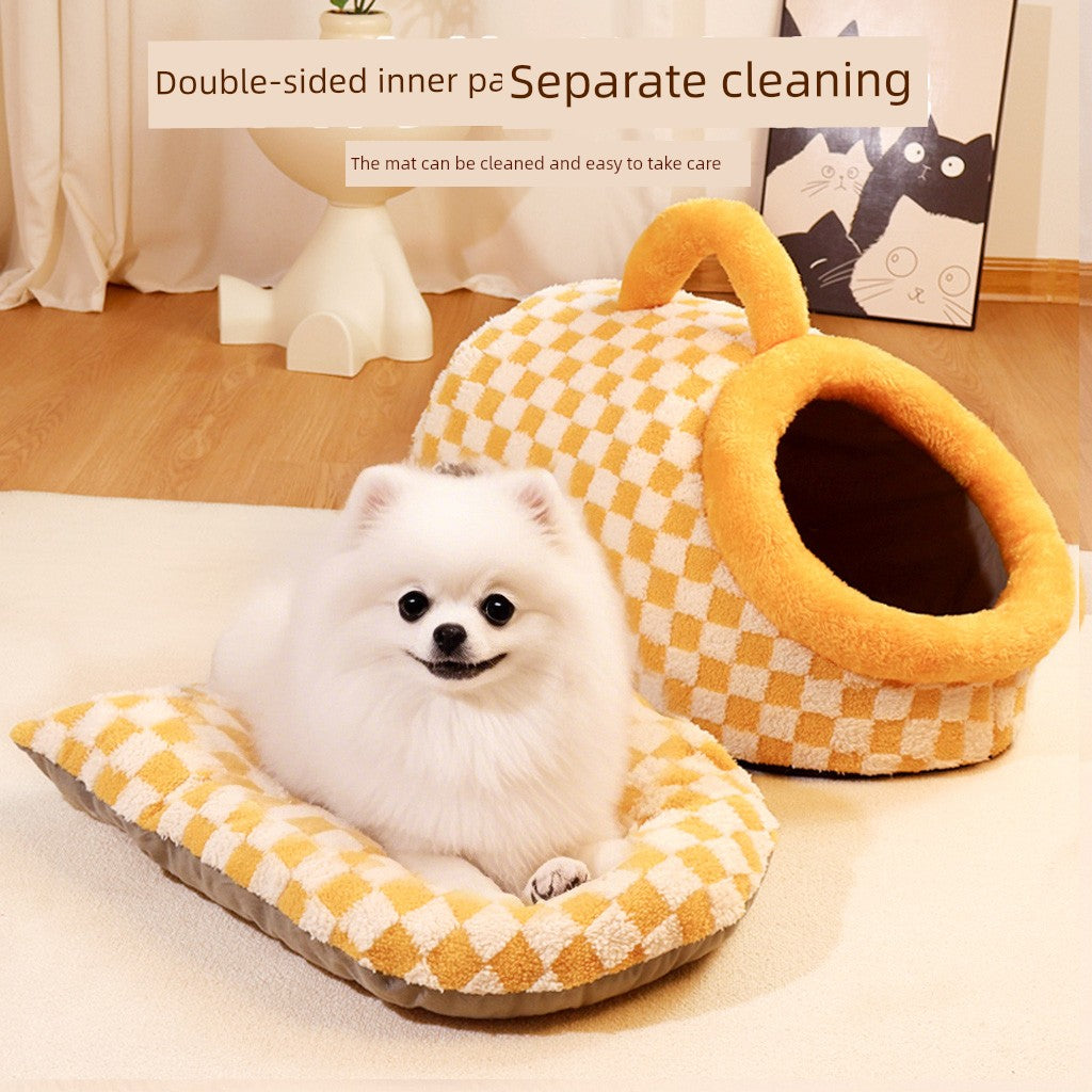 Kennel Winter Heattech All Year Round Neutral Dog House Semi-Enclosed Cat Nest Dog House Dog Bed Dog Mat Pet Supplies