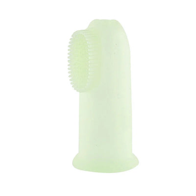 Dog Super Soft Pet Finger Toothbrush Teeth Cleaning Bad Breath Care Nontoxic Silicone Tooth Brush Tool Dog Cat Cleaning Supplies 1PC A-02