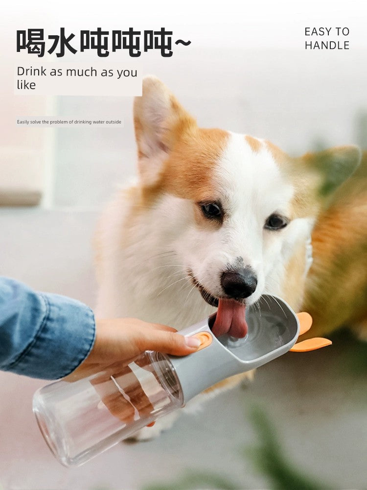 Dog Outing Water Cup Portable Outdoor Water Kettle Portable Cup Walking Dog Water Bottle PET Water Food Cup Water Feeder Supplies