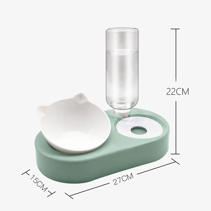 Automatic Pet Bowl with Water Bottle & Stand
