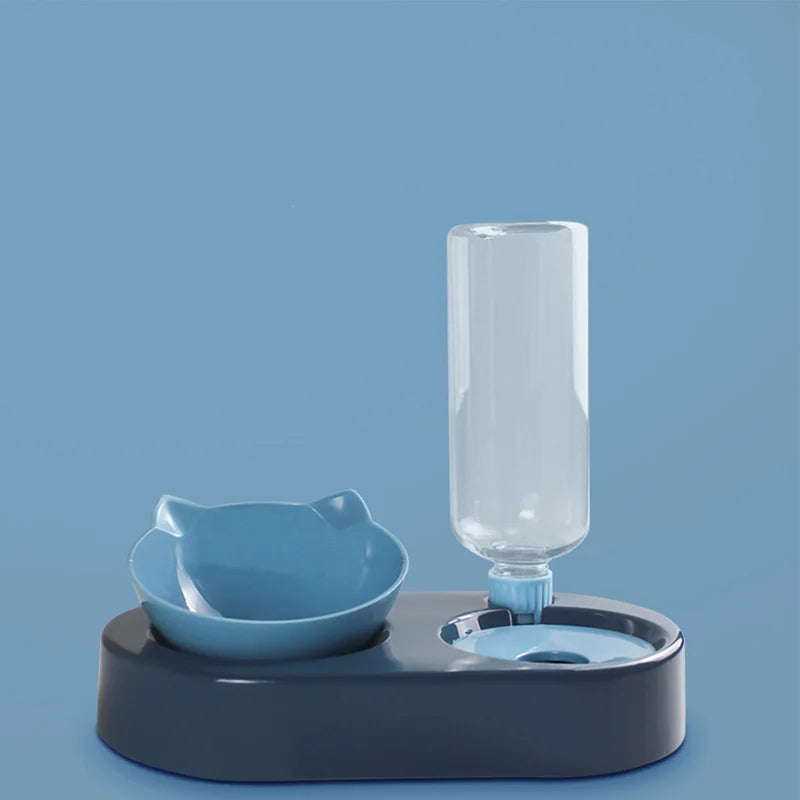 Automatic Pet Bowl with Water Bottle & Stand color d