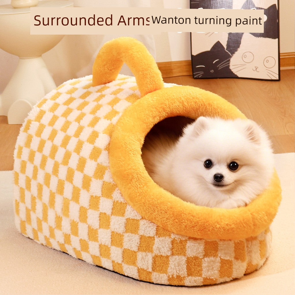 Kennel Winter Heattech All Year Round Neutral Dog House Semi-Enclosed Cat Nest Dog House Dog Bed Dog Mat Pet Supplies
