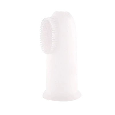 Dog Super Soft Pet Finger Toothbrush Teeth Cleaning Bad Breath Care Nontoxic Silicone Tooth Brush Tool Dog Cat Cleaning Supplies 1PC A-03
