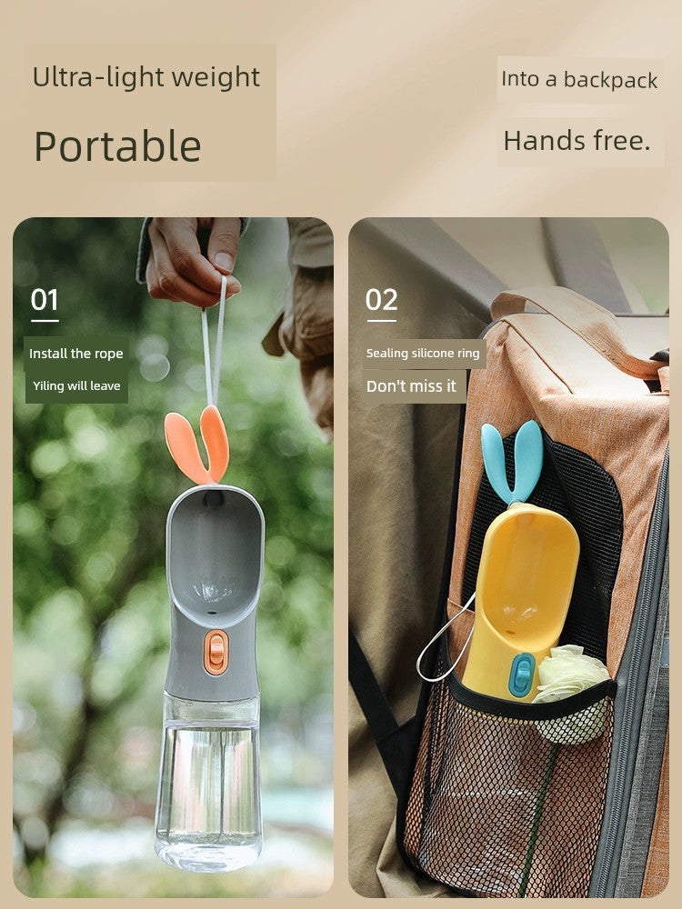 Dog Outing Water Cup Portable Outdoor Water Kettle Portable Cup Walking Dog Water Bottle PET Water Food Cup Water Feeder Supplies