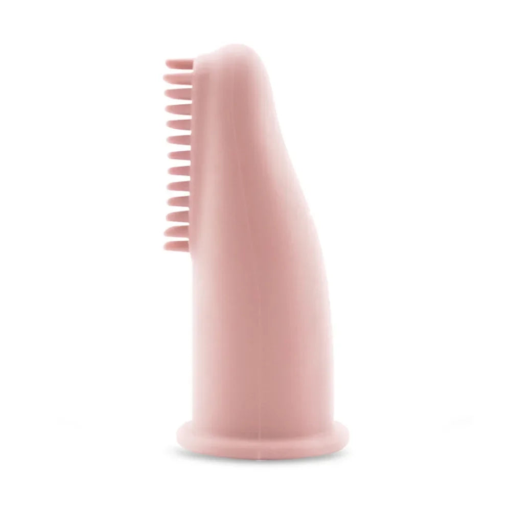 Dog Super Soft Pet Finger Toothbrush Teeth Cleaning Bad Breath Care Nontoxic Silicone Tooth Brush Tool Dog Cat Cleaning Supplies 1PC 02