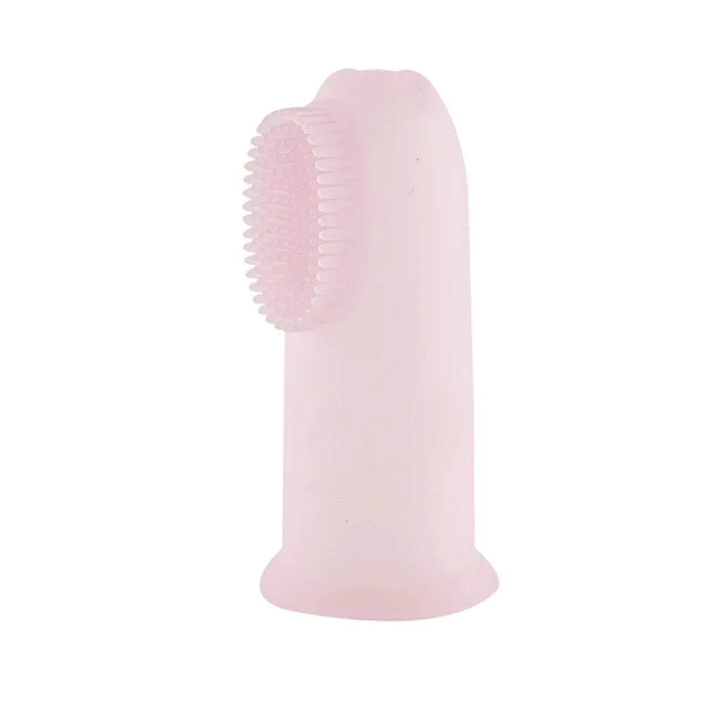Dog Super Soft Pet Finger Toothbrush Teeth Cleaning Bad Breath Care Nontoxic Silicone Tooth Brush Tool Dog Cat Cleaning Supplies 1PC A-01